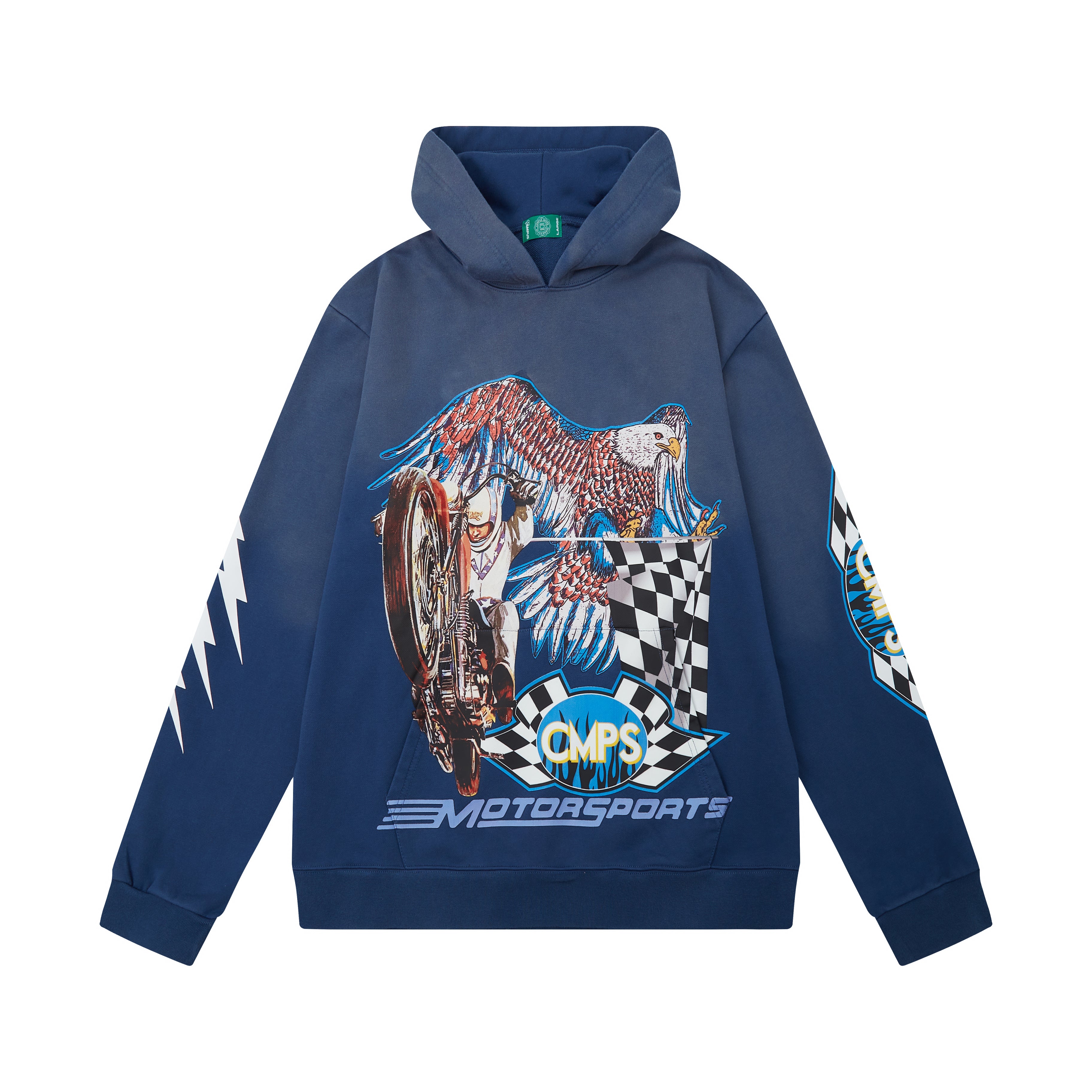 Motor Sports Hoodie (Sun Fade Blue)
